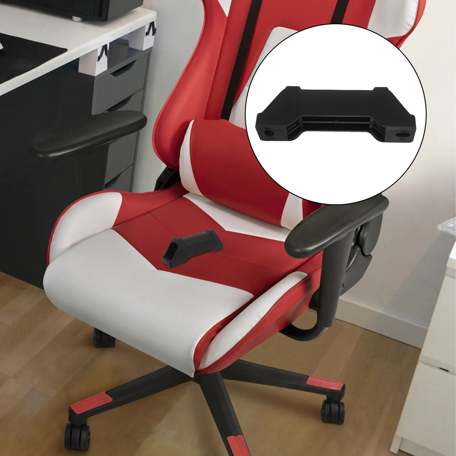2Pcs Chair Footrest Sliders Heavy Duty Plastic Replacement Office Gaming Chair Footrest Attachment Parts Comfortable Slider