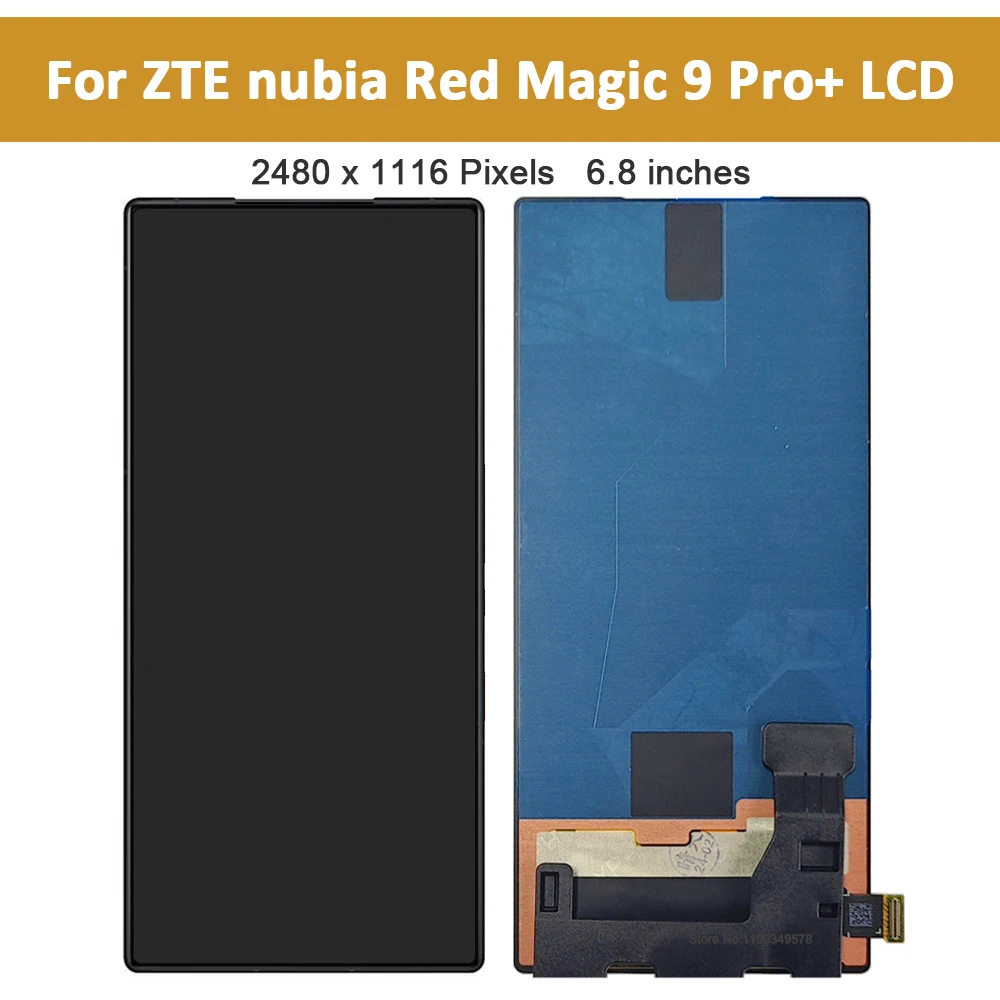 Original AMOLED For ZTE nubia Red Magic 9 Pro+ LCD Touch Screen Digitizer Assembly For Red Magic 9 Pro Plus Screen Replacement