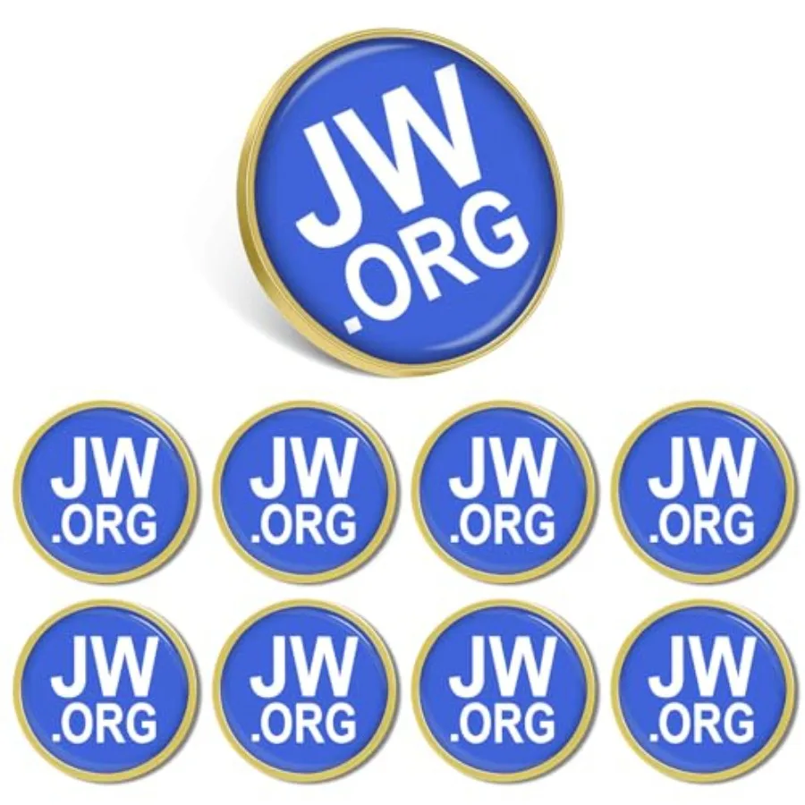 

20/50/100Pack Jehovah's Witnesses - Round Blue Jw.org Lapel Pins Bulk - Brooch Badge Pin for Men Women Clothes Bags Hats