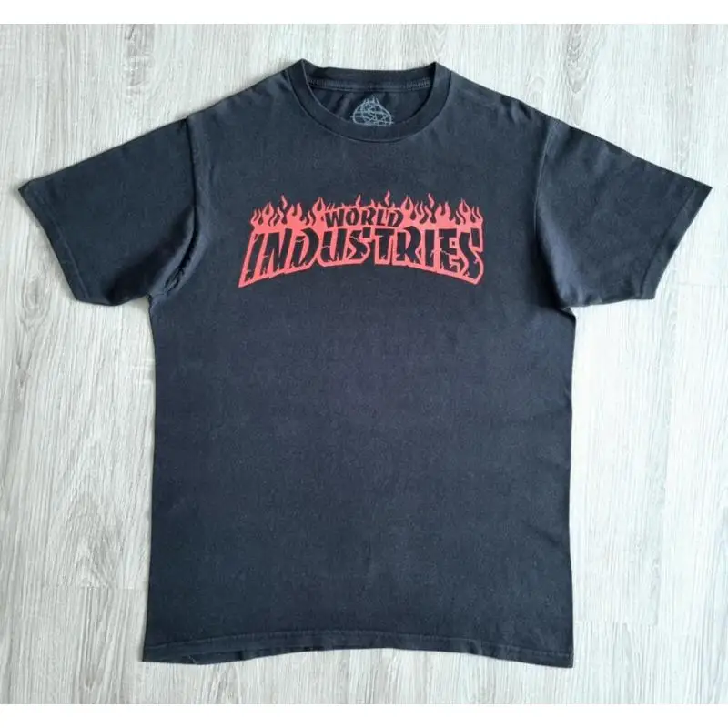 Vintage INDUSTRIES MUNDIALES camiseta M monopatín ciego Skate Baker Birdhouse Flip Y2K