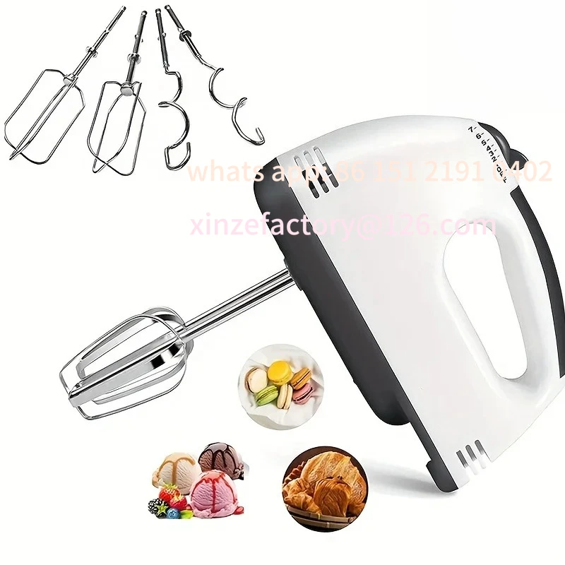 

Customizable Electric Hand Mixer with 7 Speeds,Food Grade Handheld Egg Beater with Stainless Steel Beaters, Mini Whisk for Bakin