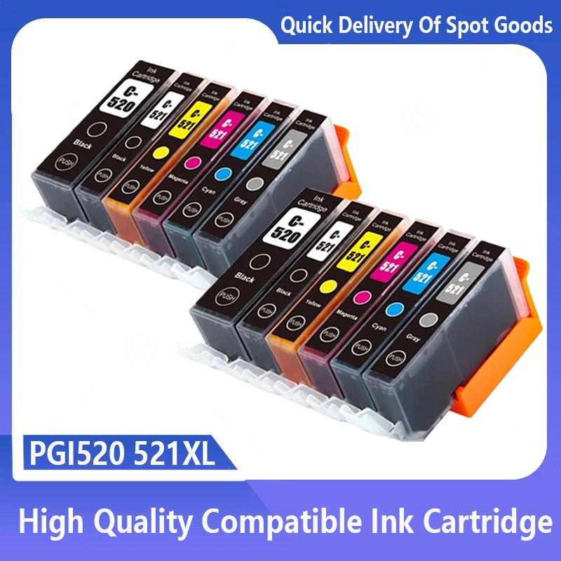 Cartucho de tinta Compatible con impresora Canon PIXMA, recambio de tinta Compatible con PGI 520 CLI 521, iP3600, 4600, 4700 MP, 540, 550, 560, 620,