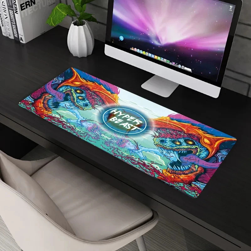 Gaming Mouse Pad XL Large 900*400 Locking edge Rubber Mousepad Gamer Hyper Beast Mouse Mat Wrist Rest for Computer Laptop