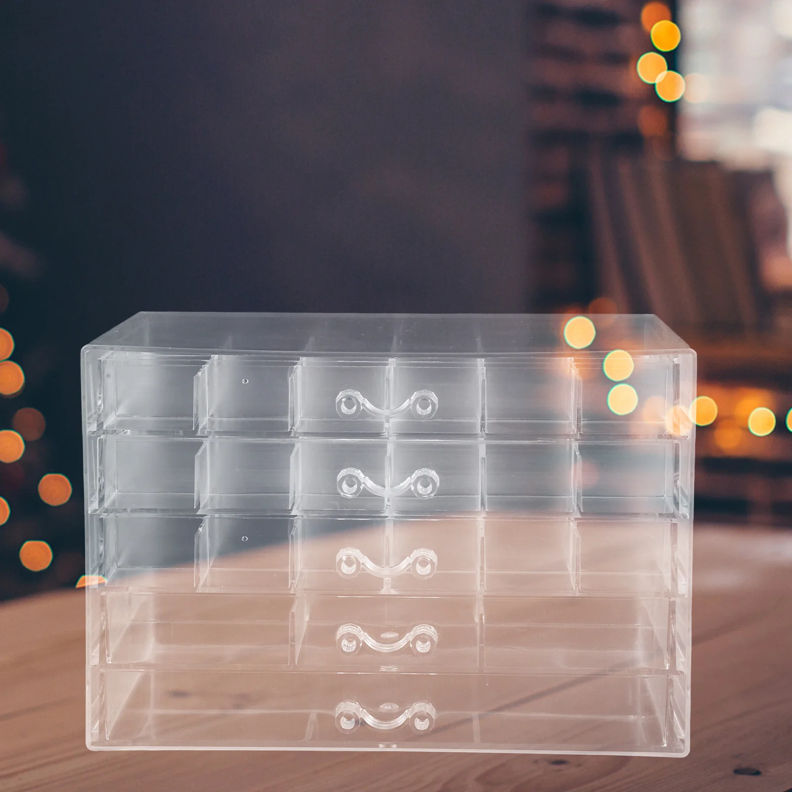 

Earring Organizer Box 5-Tier Transparent Jewelry Storage Large Capacity Plastic Drawer Holder For Ear Studs Rings