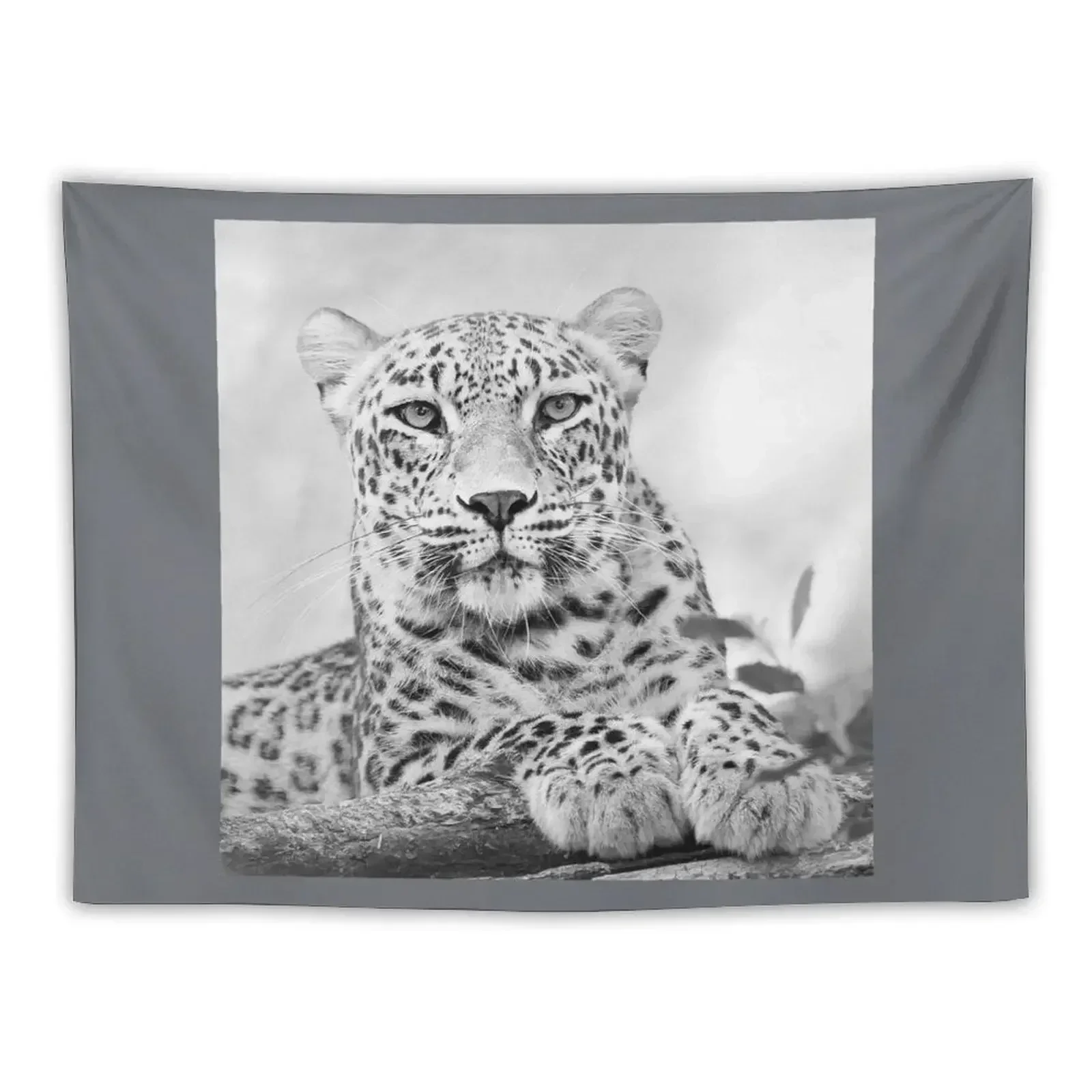 

Beautiful Black & White Photograph of a Leopard in the Wild Tapestry Bedroom Deco Home Decorating Bedrooms Decorations Tapestry