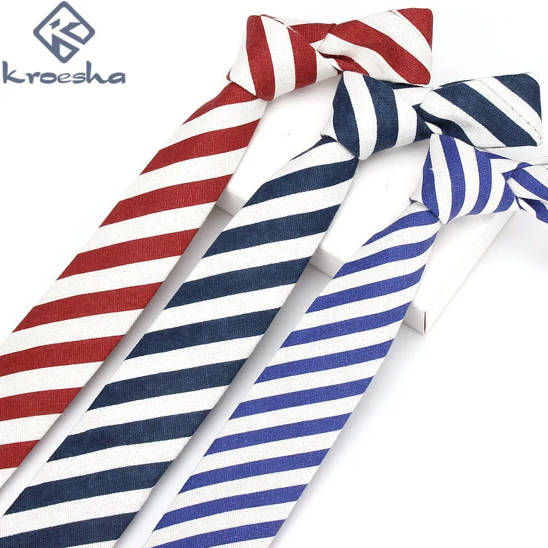 Men's linen striped business tie, European and American style, fashionable and casual collar, groom and best man hosting perform