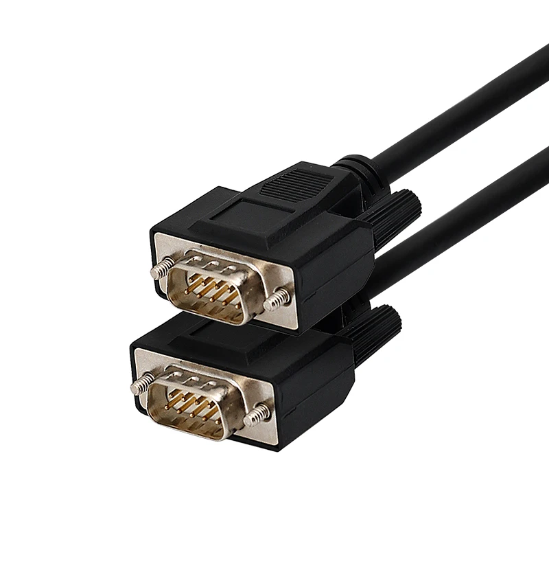 DB9 Male to Male 9Pin D-Sub RS232 Serial Data Cable Industrial Control Equipment Printer Modem Connection Cord