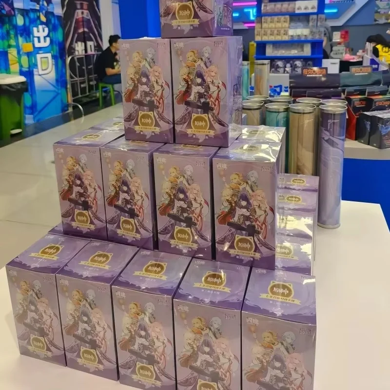 В наличии оригинальная боевая карта Genshin Impact Genius Invokation Tcg, боевая настольная игра Iii, коллекционная карта-сюрприз, подарочная игрушка