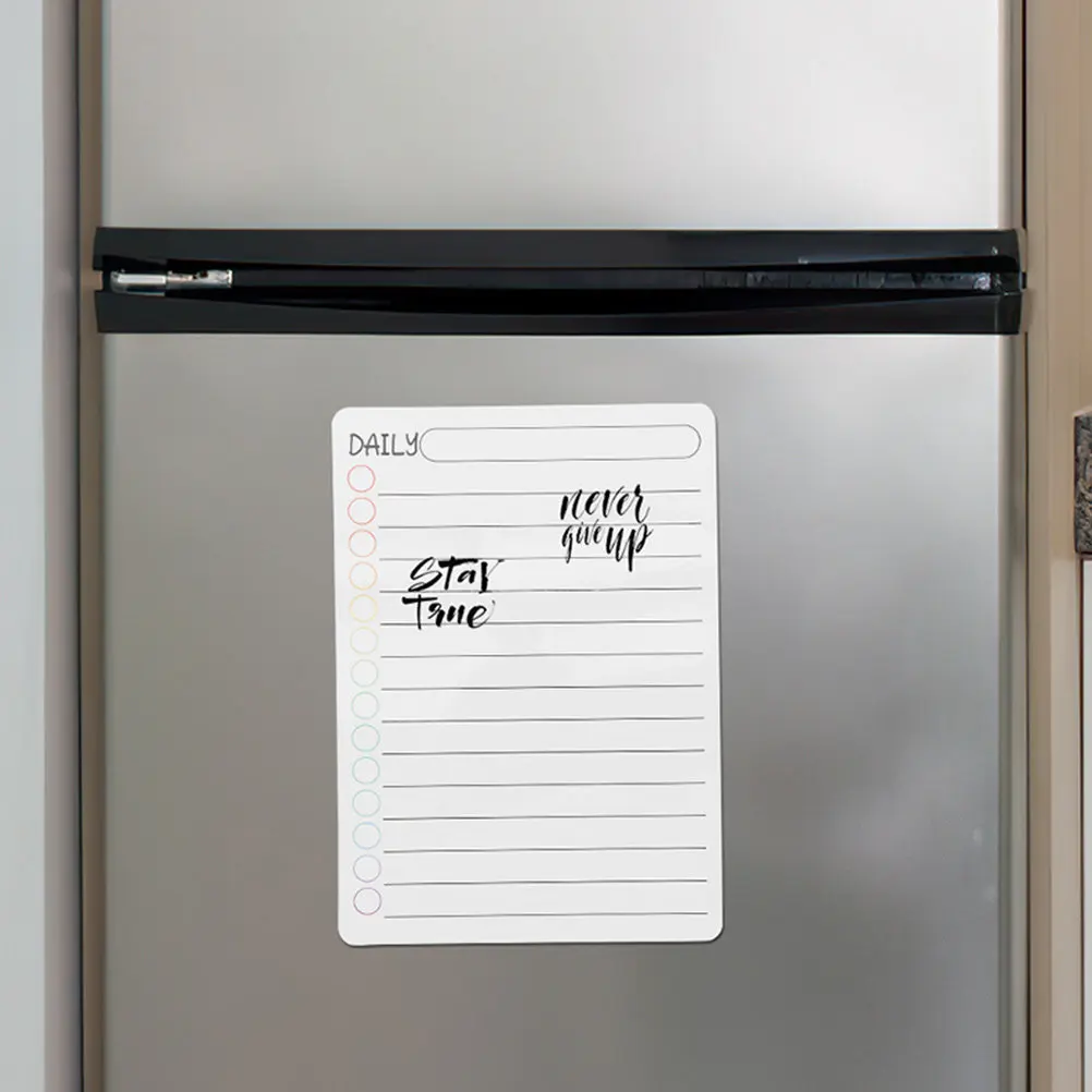 3Pcs Magnetic Plan Whiteboard Acrylic Dry Erase Board Refrigerator Daily Schedule Planner Reusable Clear Fridge Message Board