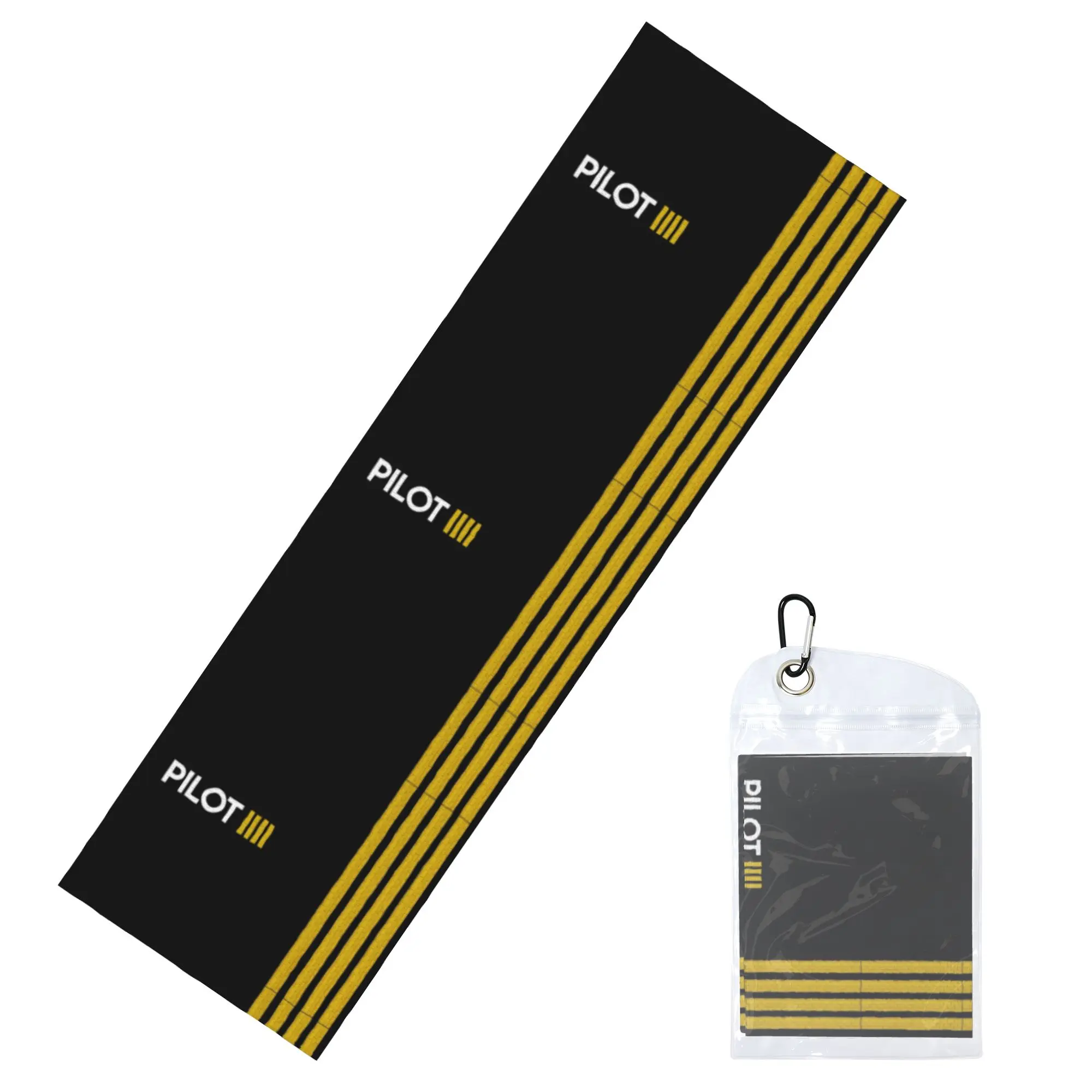 Pilot Captain Stripes Cold Exercise Towel Aviation Airplane Aviator Yoga And Fitness Running Activities Travelling Towels