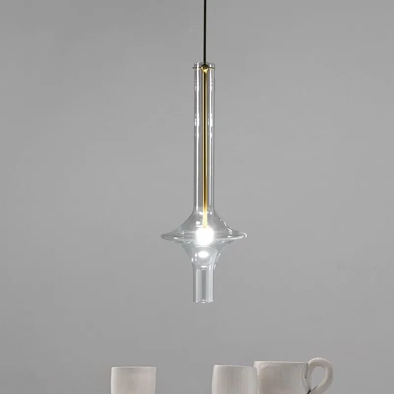 Imagem -05 - Wonder-long Tube Glass Pendant Light Loft Pendurado Designer Lâmpadas Lâmpadas de Cabeceira Modern Post Modern Light Luxo