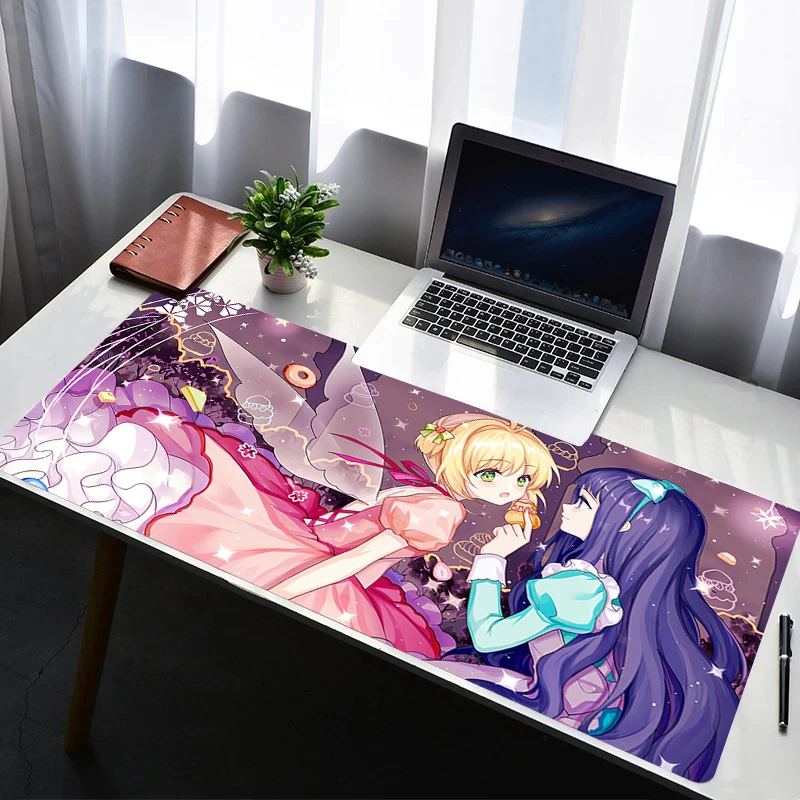 

Mouse Pad Laptop Rubber Extended Desktop Mat Computer Gamer HD Mousepad PC Gaming Accessories C-card Captor Sakura Keyboard Pad