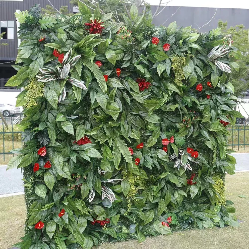 factory Outlet artificial green wall flowers wedding backdrop decoration flower wall tropical wall for event party