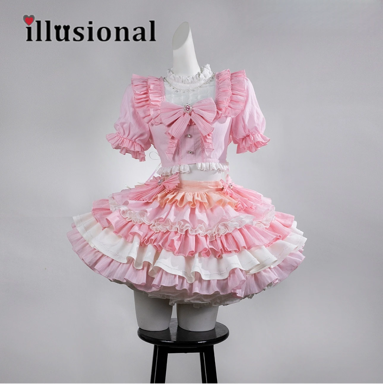 

illusional Anime Puella Magi Madoka Magica Magia Cosplay Costume all members Sweet Dress Female Halloween Costumes