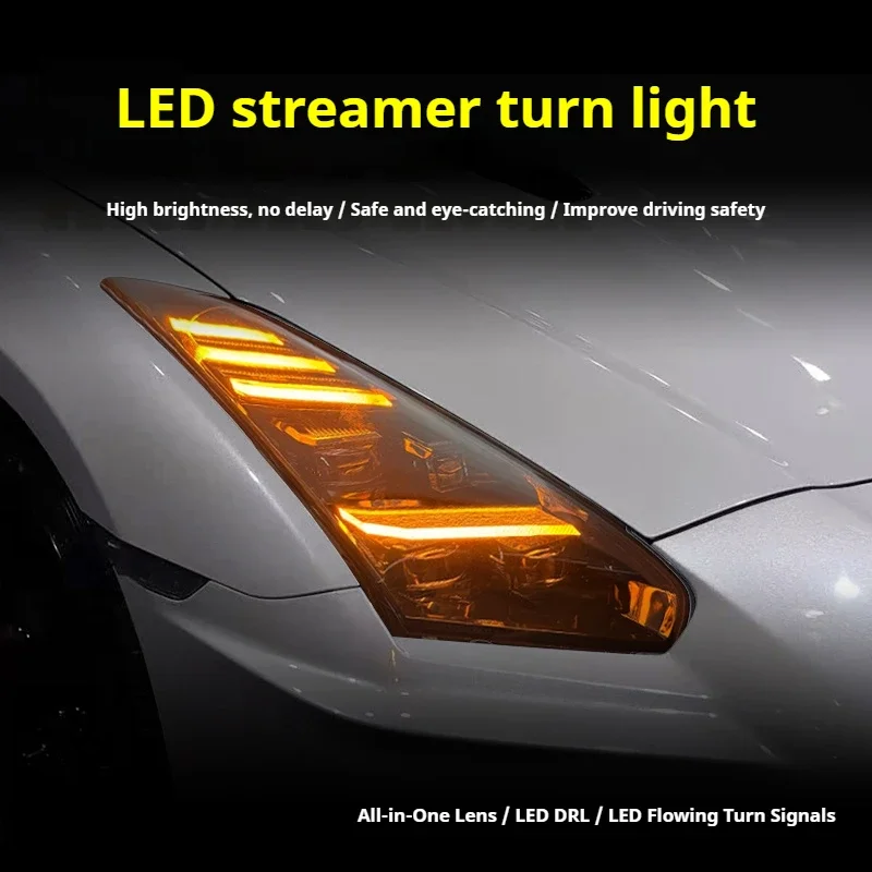 FT Car Lights for  GTR R35 Headlights 2007-2023 Upgrade LED Projetor Headlamp Daytime Running Light Automotive Accessories