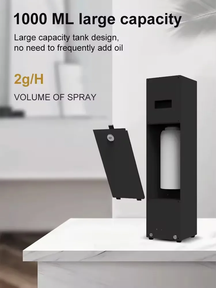 Large 1000ml metal column pure essential oil diffuser, commercial floor-to-ceiling diffuser in hotel lobbies and shopping malls