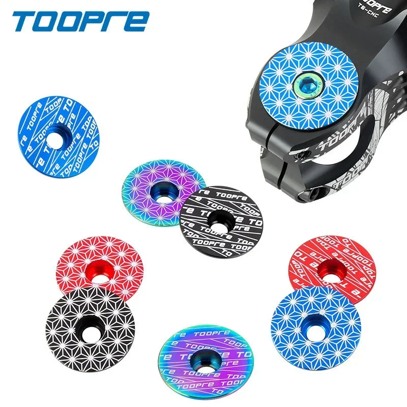 TOOPRE Mountain Bike Fork Headset Cover With Screw EIEIO Aluminium Alloy 28.6mm Stem Top Cap Ultralight Bicycle Parts