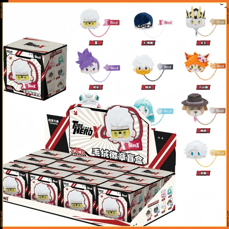 2025 جديد حقيقي ليكون بطل X الرسوم المتحركة صندوق أعمى شارة سلسلة تأكيد نمط صندوق أعمى أنيمي الشكل شخصية جمع لعبة هدية