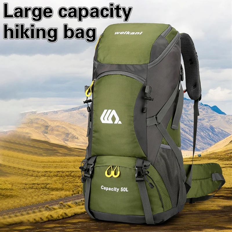 Outdoor Sports Backpack Mountaineering Bag 50L Men\'S And Women\'S Hiking Camping Bag Travel Backpack