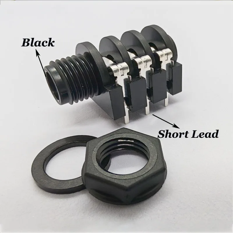 1/2/5/10PCS 6.35mm Stereo Mother Socket 6.35-334G Direct Insertion Audio Headphone Jack Connector For Microphone Headphone Audio