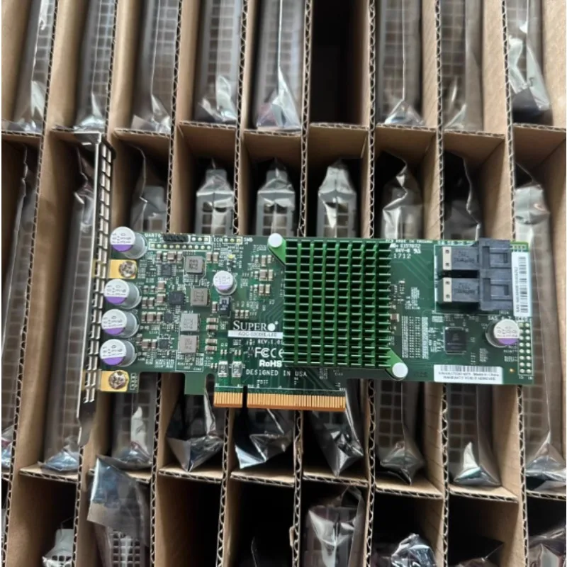 

SUPER AOC-S3008L-L8E 12 ГБ SAS3008 Карта HBA 9300/9311-8I Проходная карта IT, доставка с высокой перегородкой