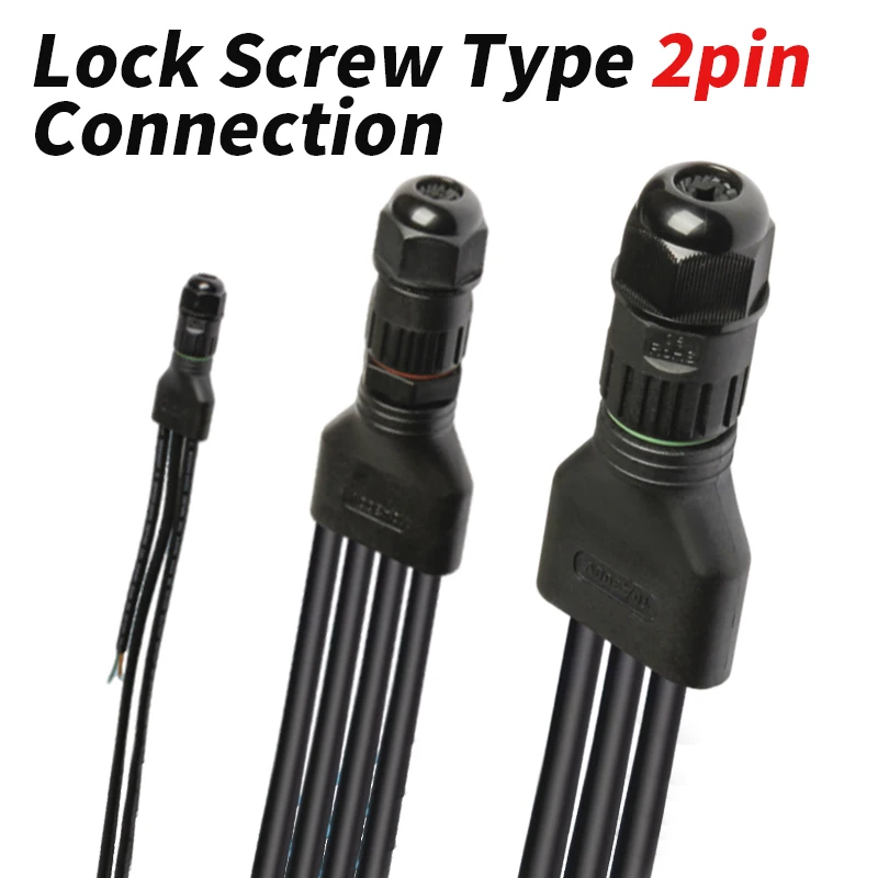 IP68 2Pin Lock Screw Type Connection Waterproof Connector One Out Two Out Three to Four Out Five LED Outdoor Tee Connector
