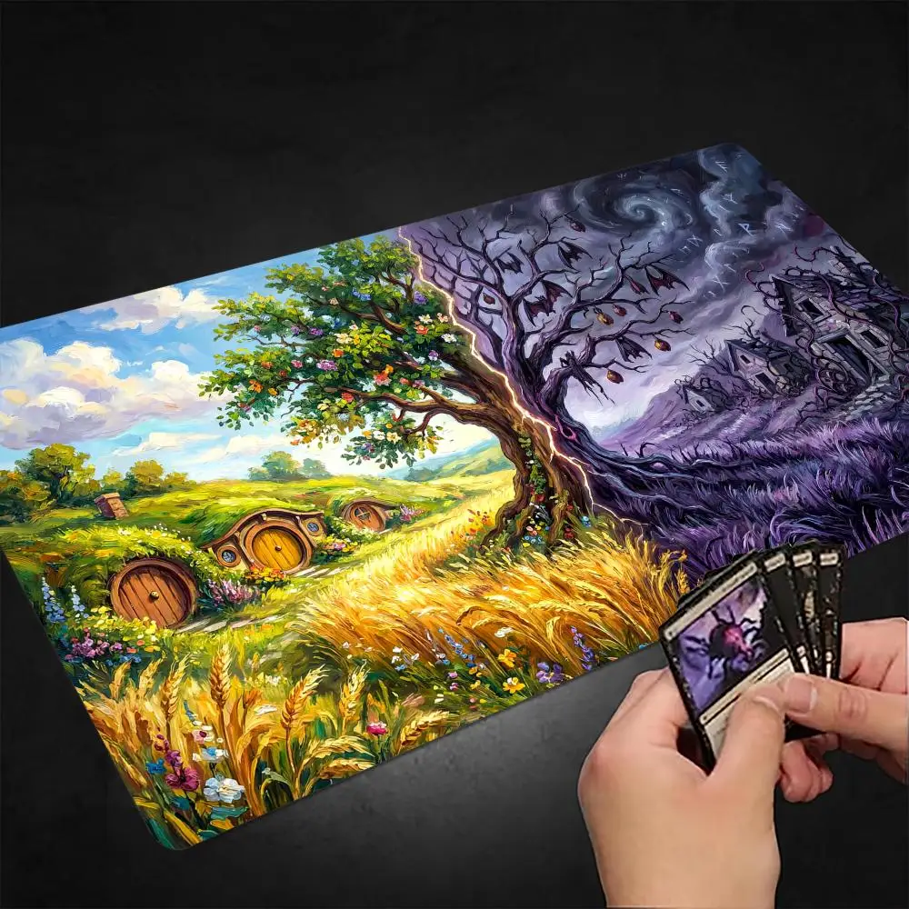 

Light and darkness MTG Playmat Magic Card Battle Mat Non-Slip Durable Commander playmat Board Game Mat for TCG HD printing