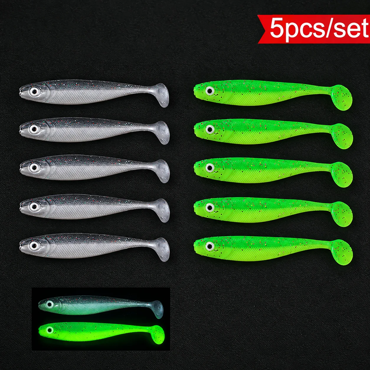 5pcs 6.5cm 2g Glow Squid Jig Hook Squid Umbrella Hook Shrimp Fishing Lures Saltwater Cuttlefish Octopus Lures