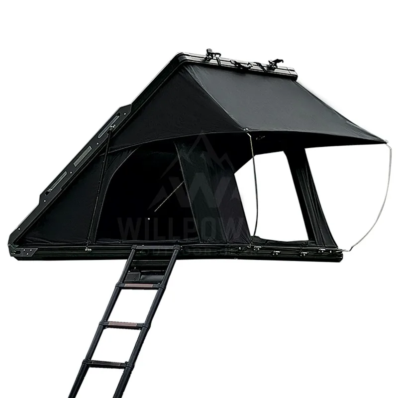 

Willpower Outdoor Camping Aluminum Triangle Flip Hardtop Tent Large Hinged Hardtop Tent