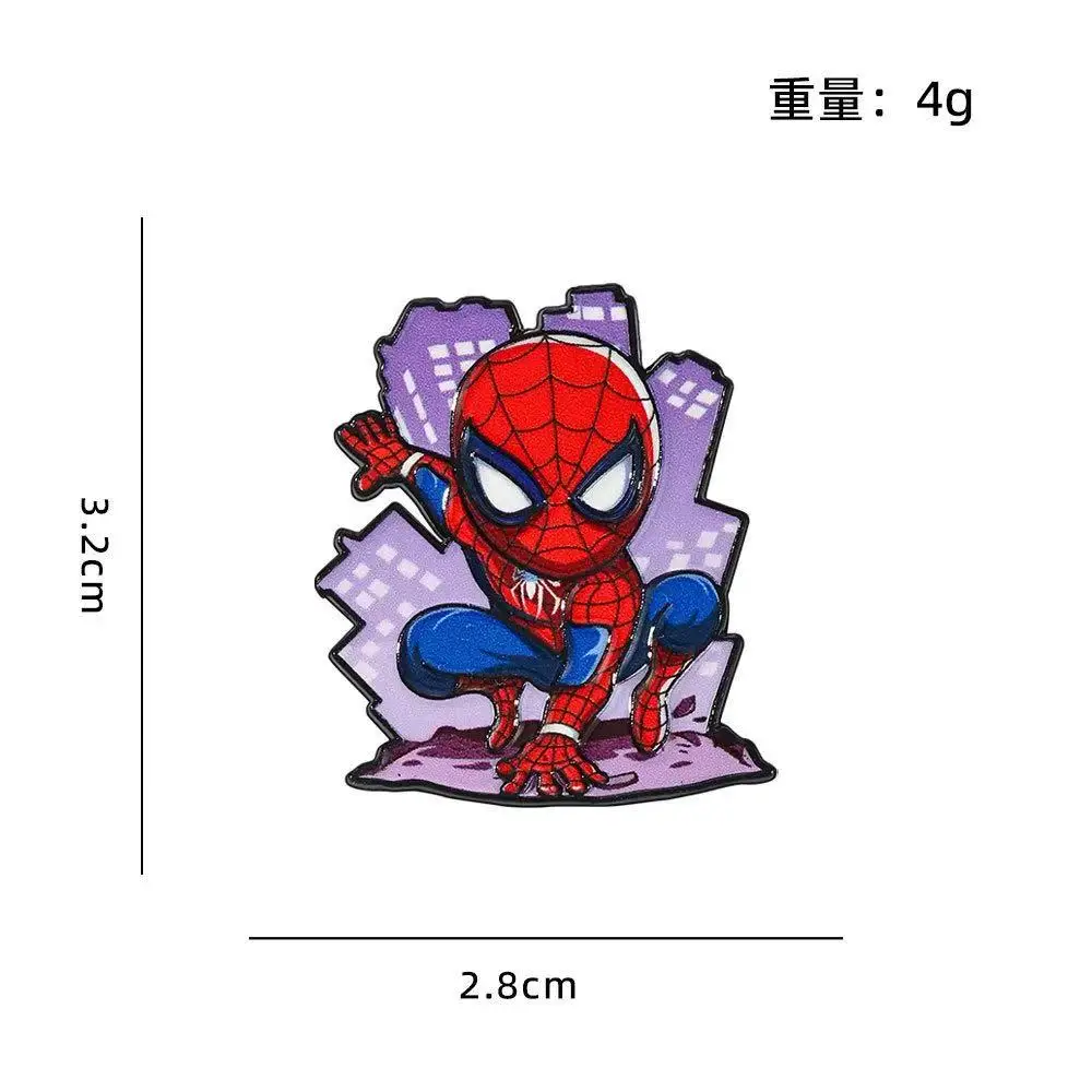 4Pcs Anime Cute Character Brooch Individuality Enamel Pin Backpack Clothing Jewelry Metal Badge Accessories Gift image 6