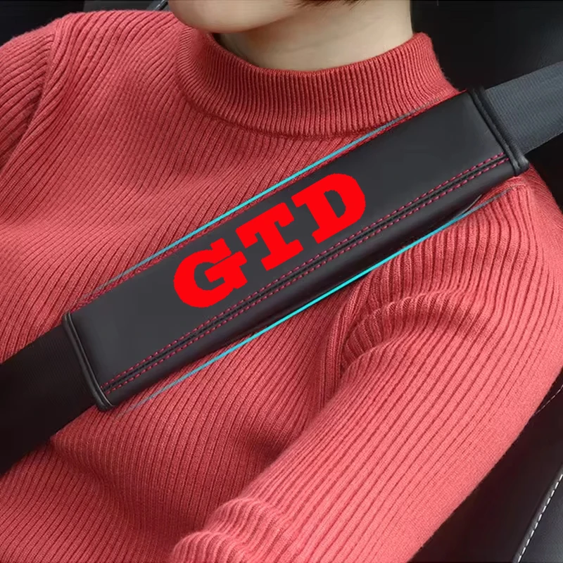 2 قطعة غطاء حزام مقعد السيارة حامي الكتف وسادة منصات اكسسوارات ل Volkswagen VW GTD GTE العلبة جولف Rline MK6 بولو باسات #1