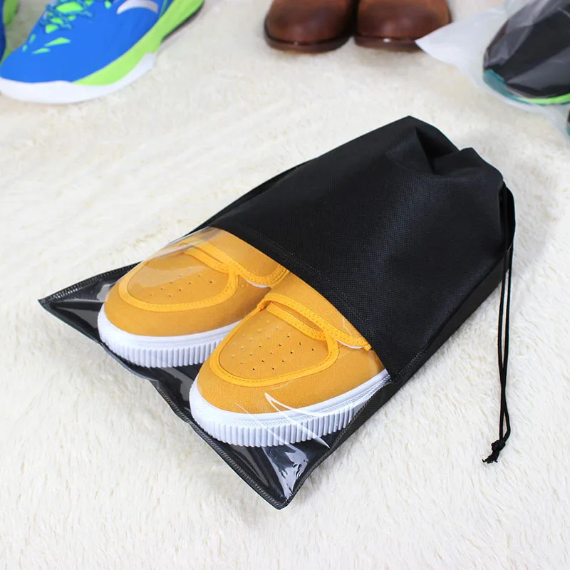 Women Men Non-Woven Fabric Drawstring Shoes Bag Pouch Portable Travel Shoes Clothes Organizer Packing Bags Dropshipping