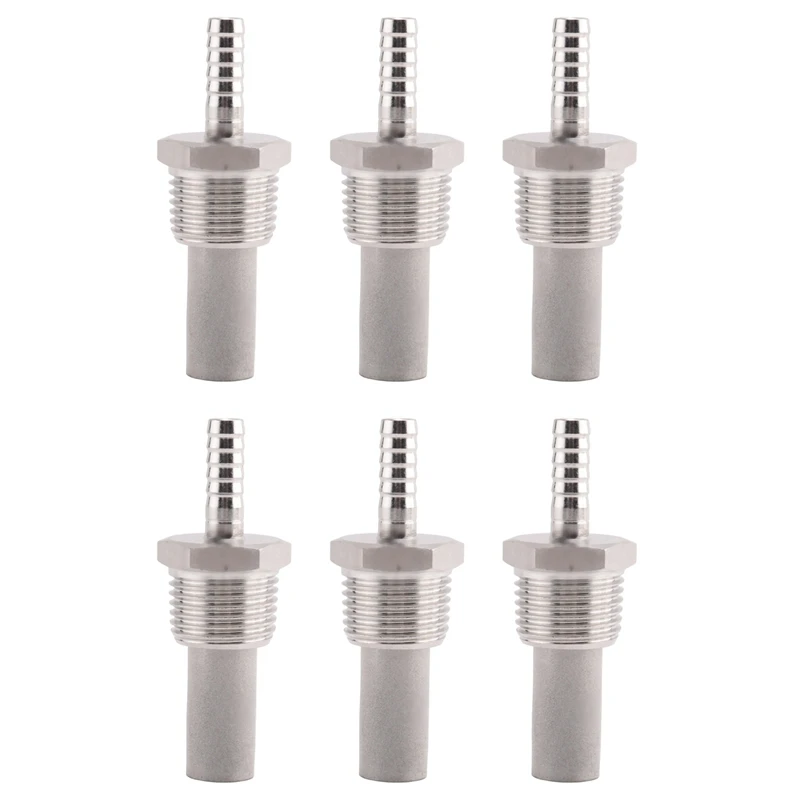 

Hot 6X Home Brewing Inline Oxygenation Diffusion Stone Aeration Stone 1/2 Npt Carbonation Stone