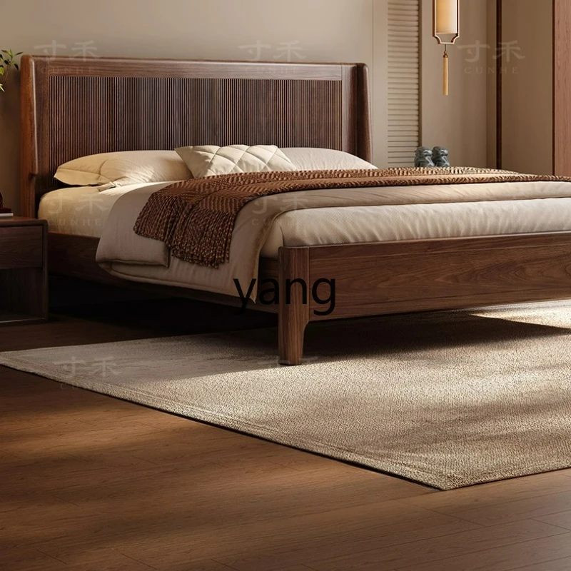 CX  Song-style aesthetics new Chinese-style solid wood double bed home master bedroom double bed