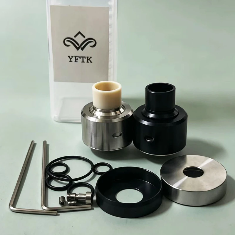 YFTK monarchy P22 RDA RSA Rebuildable Tank 316SS 22mm Single/Dual Coil Build with BF Pin Squonks 24mm Ringaccessorie vs haku