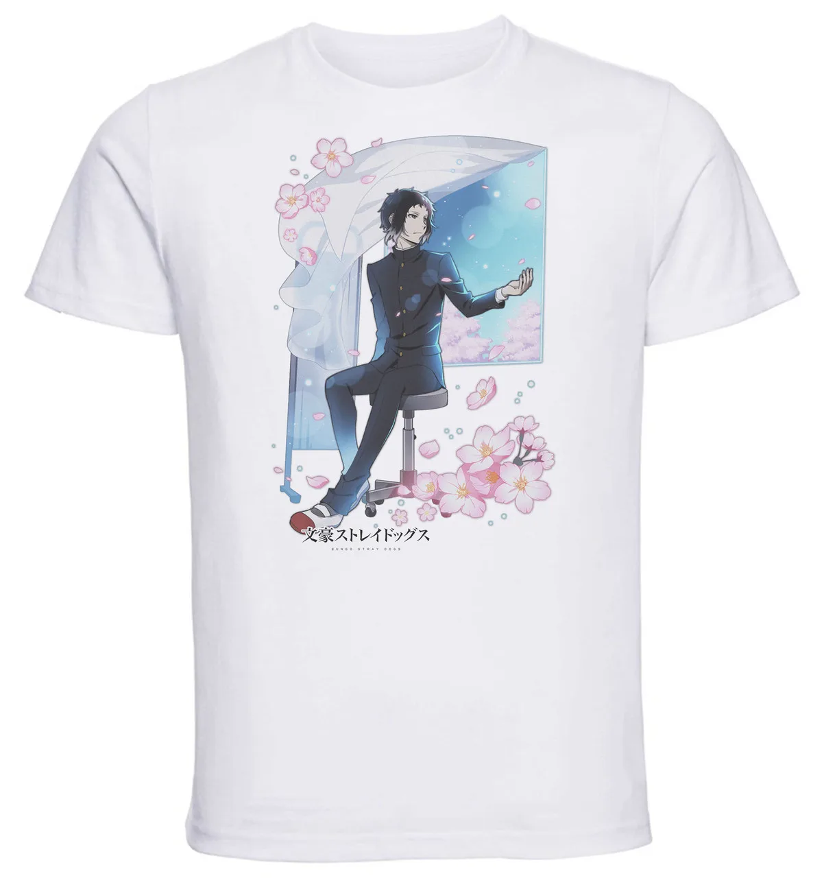 T-Shirt Unisex White Anime Bungo Stray Dogs AKUTAGAWA RYUUNOSUKE New Semester