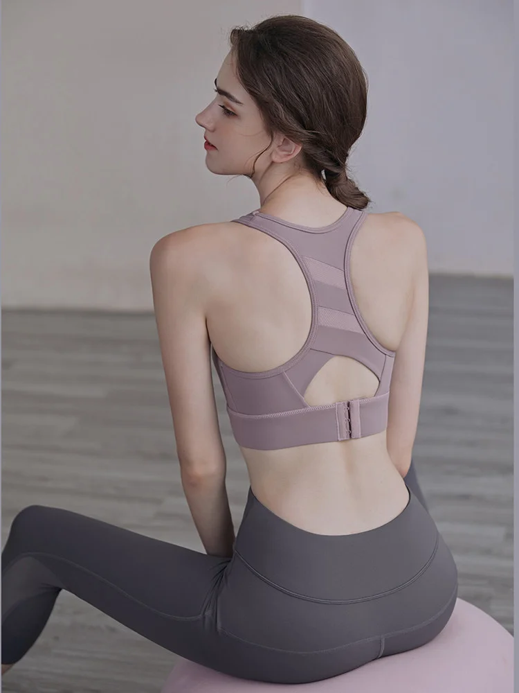 Reggiseno sportivo sottile Top Gilet da yoga Canotta da corsa da donna o Assorbimento Anti-cedimento in un unico pezzo Bella canotta Ba Fitn