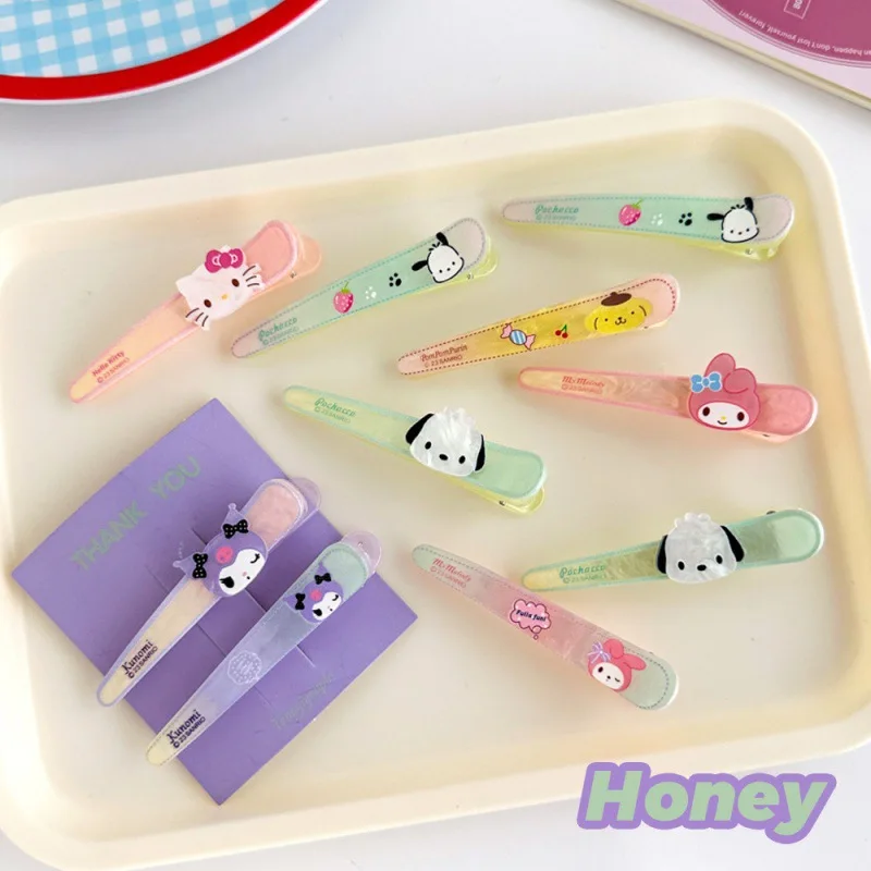 Sanrio Anime Hair Clip Kuromi My Melody Pochacco Pompompurin Cinnamoroll Kawaii Cartoon Artistic Fashions Gifts for Girls