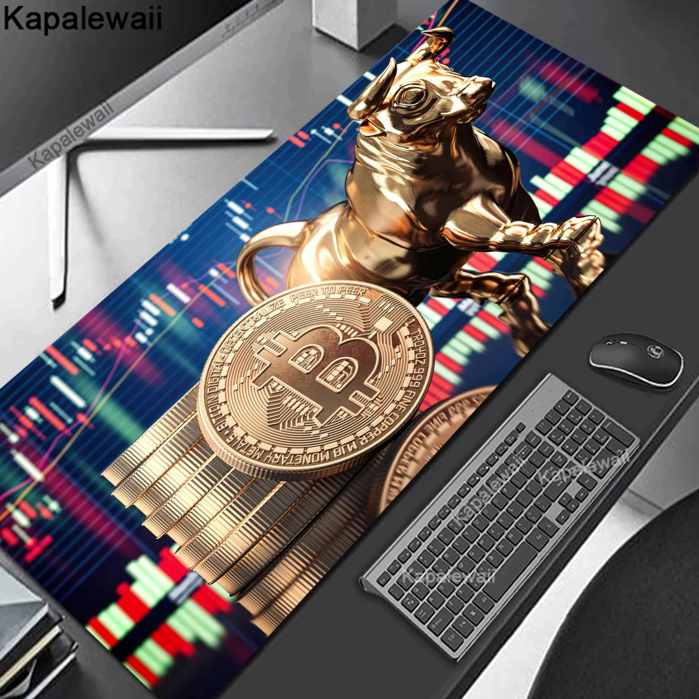 Stock Market Chart Pattern Large Mouse Mat Cute Mousepad Big Desk Mat 40x90cm Rubber Keyboard Mats Desk Pad Best Mouse Pad