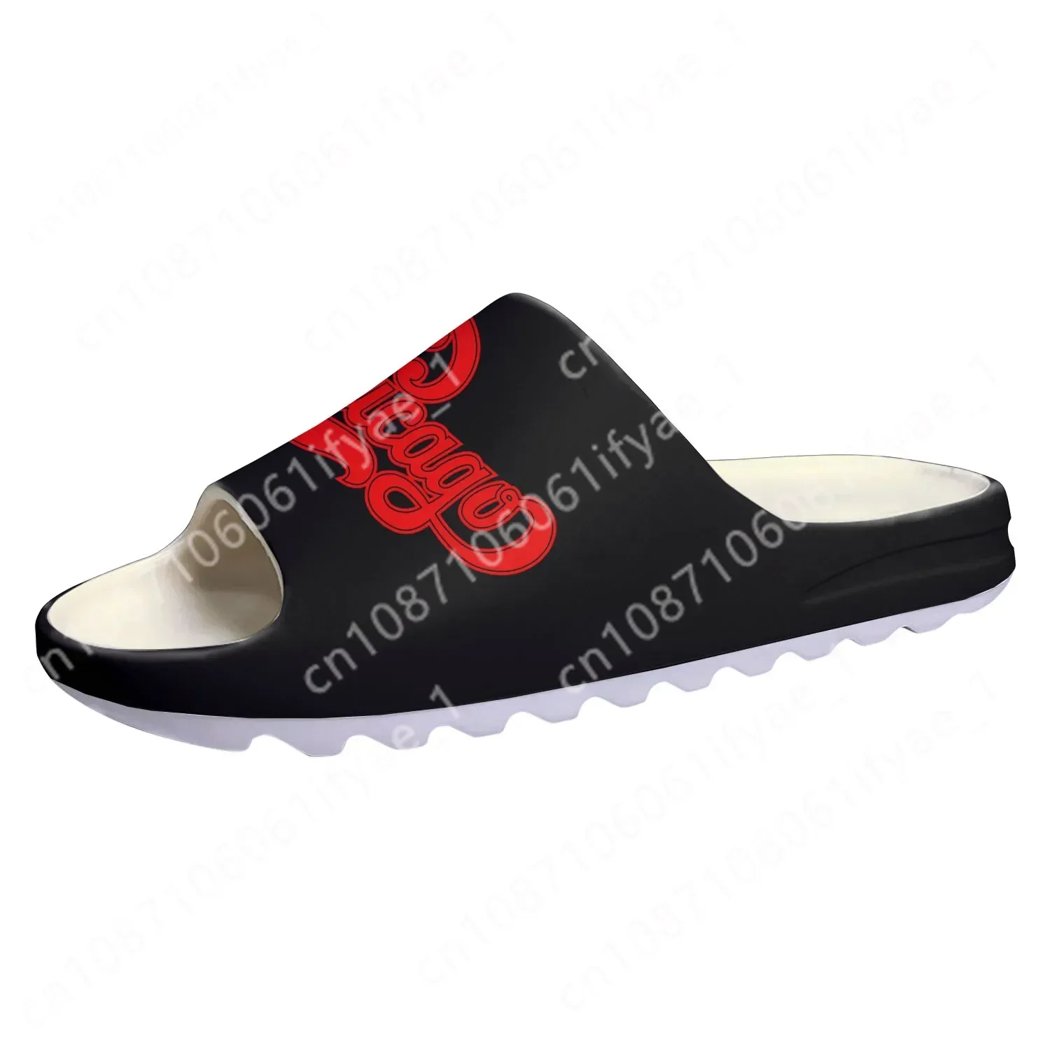 

Chicago Rock Band Soft Sole Sllipers Home Clogs Step on Water Shoe Mens Womens Teenager Bathroom Beach Customize on Shit Sandals