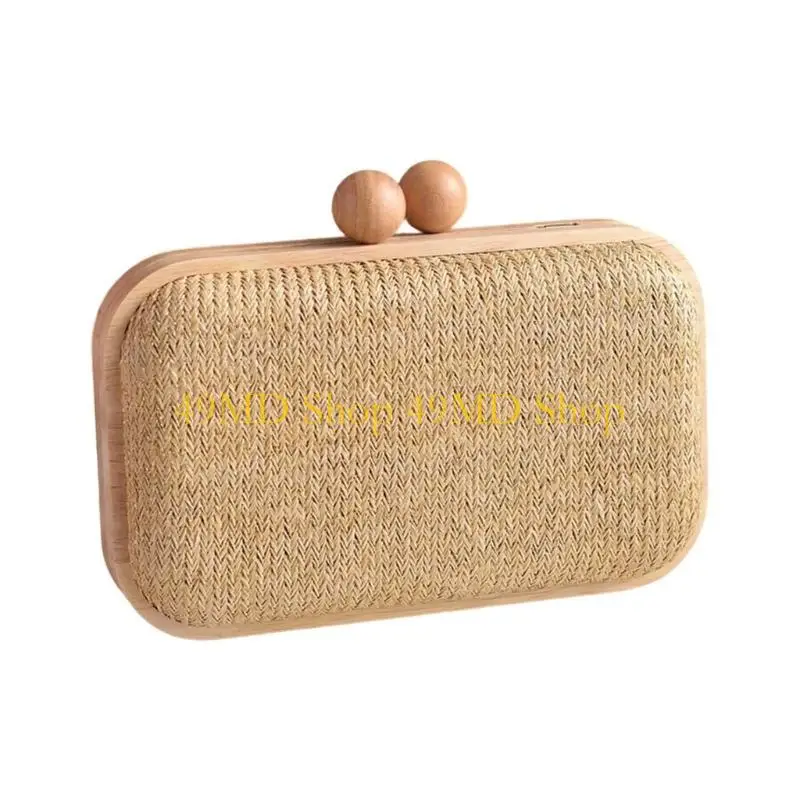 

49MD соломенный клатч для женщин и девочек, вечерний клатч, кошелек, соломенная сумка через плечо, летняя пляжная сумка, подарки