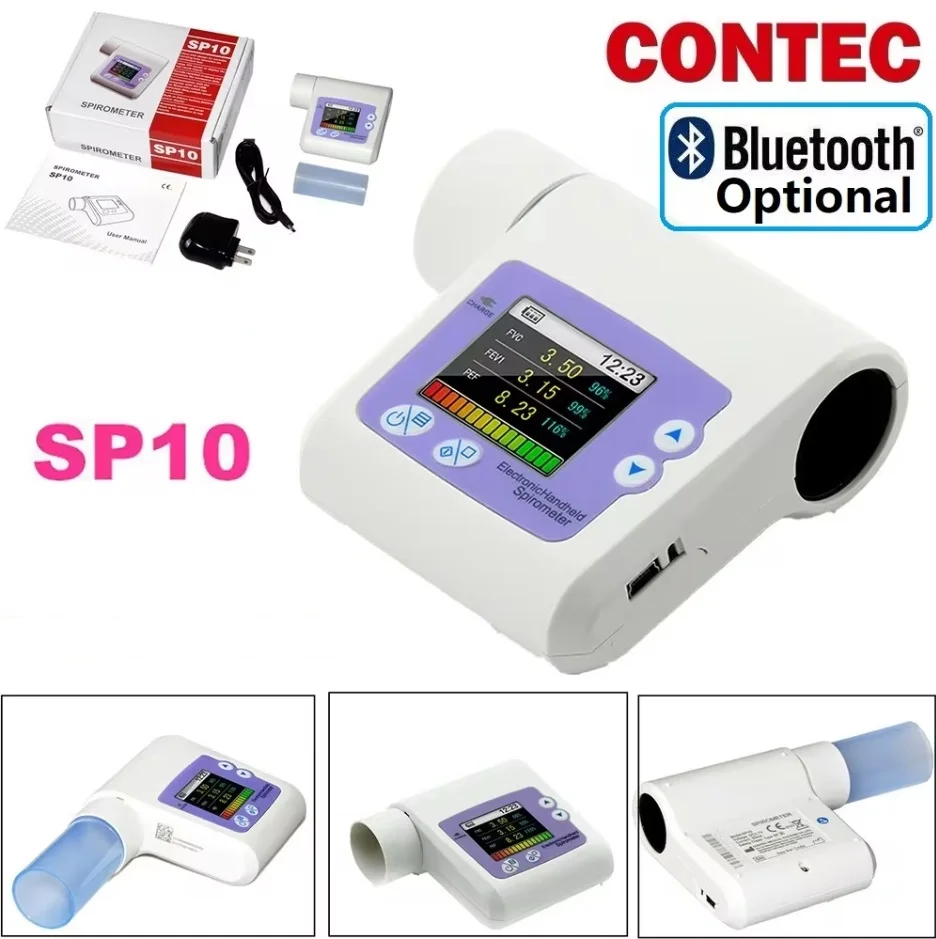 

CONTEC SP10 Digital Lung Volume device Spirometer optional Bluetooth function / Mouthpieces