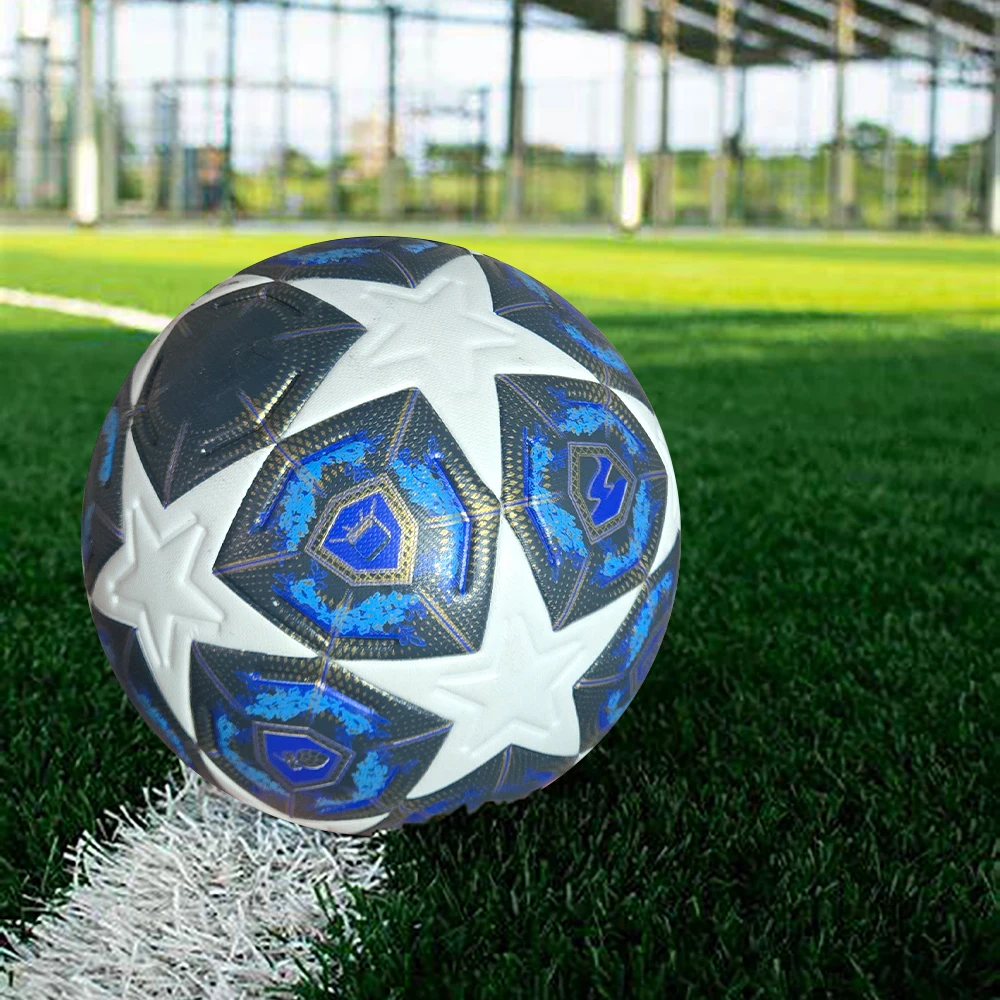 1pc PU 클래식 축구 공 표준 크기 5 원활한 축구 야외 스포츠 리그 경기 훈련 공에 적합