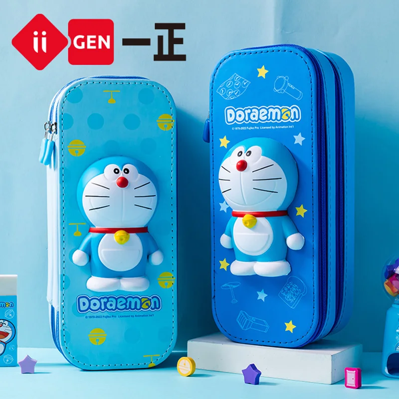 Doraemon Pu Large Capacity Pencil Case School Multifunction Pen Case Pencil Bags Pencils Pouch Students Stationery Supplies