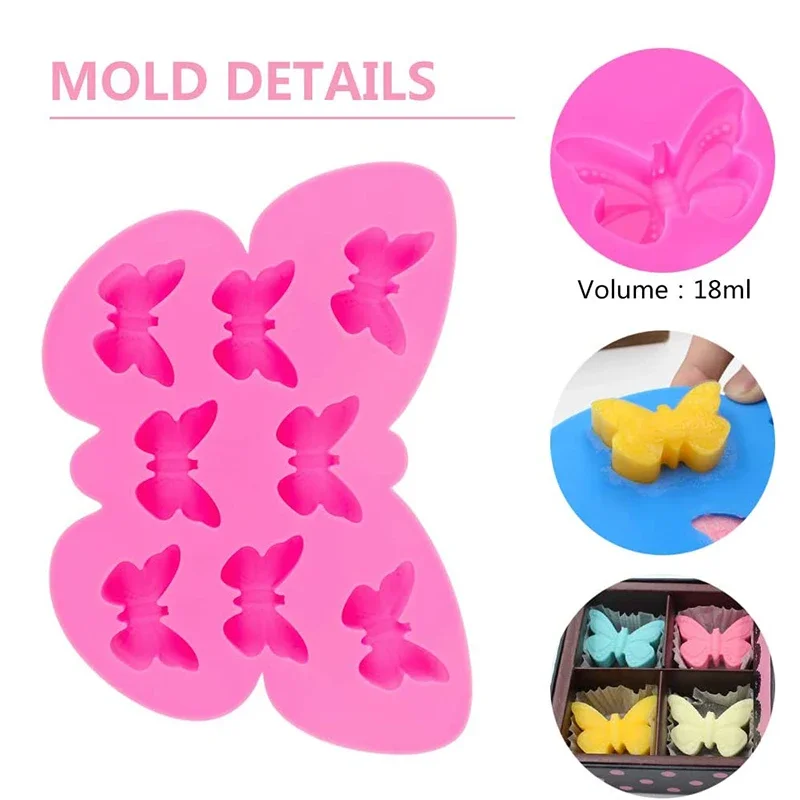 Силиконовый лоток для кубиков льда, форма для изготовления желе, мыло, бомба для ванны, восковые отверстия, кухонный набор для украшения торта