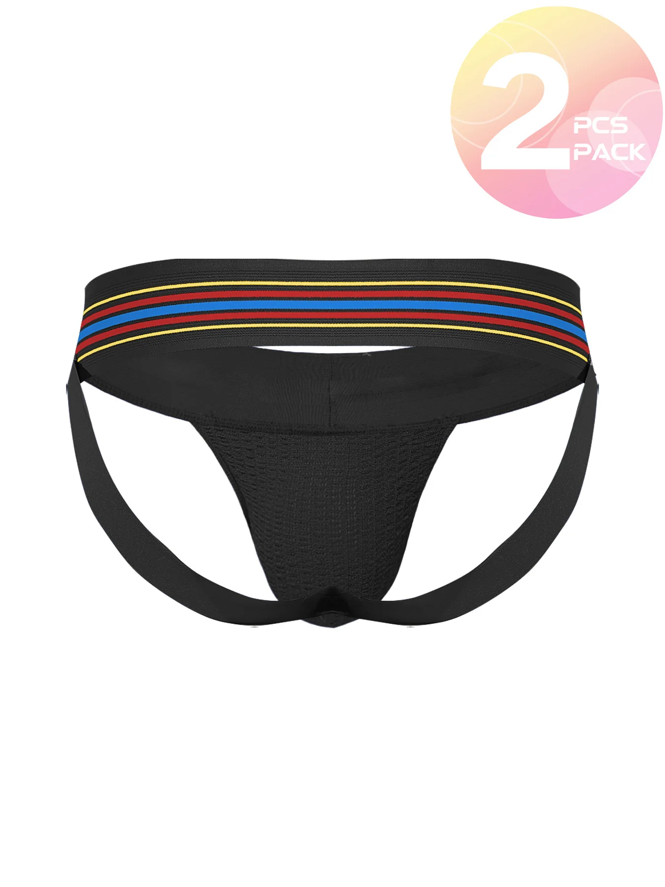 2 uds ropa interior sexy para hombre suspensorio para hombre suspensorio ropa interior para hombre suspensorio de Tanga suspensorio gay jock correa de algodón transpirable blanco