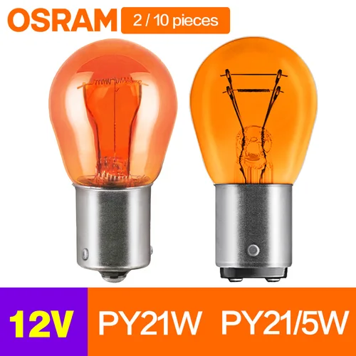 Imagen 1 del producto Lámparas de automóvil Luz de freno Bombillas halógenas amarillas de respaldo Rojo OSRAM PY21W 7507 12088 7506Y PR21/5W 12495 PY21/5W 7528Y BAW15s BAW15d BAU15s BA15s BAY15d