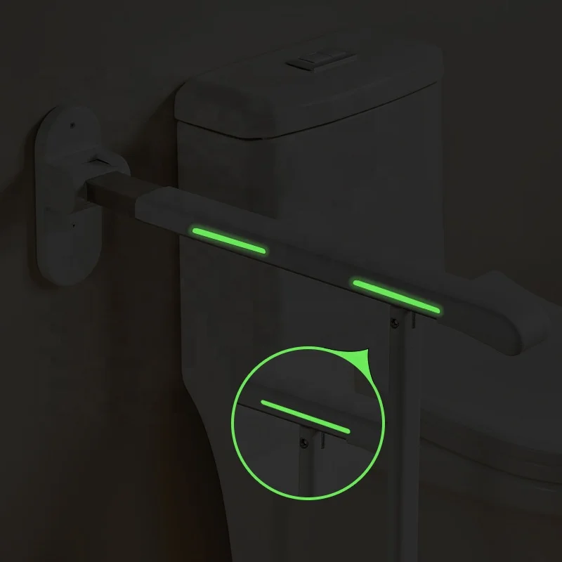 تحمل قوي المضادة للانزلاق سلامة المرحاض درابزين درابزين انتزاع السكك الحديدية سوينغ حتى للطي المعاقين لكبار السن المعاقين #6