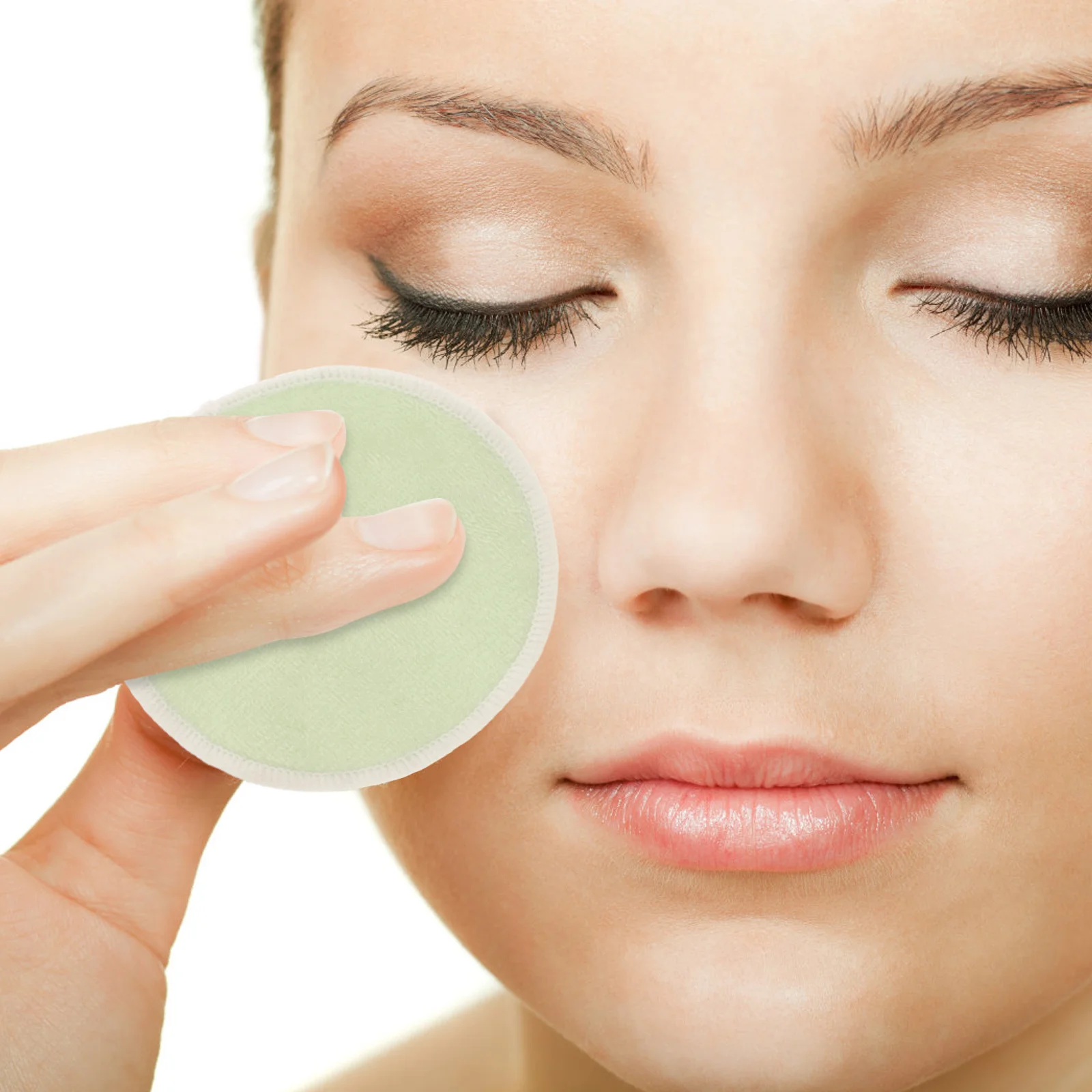 5 個のフェイシャルクリーニングパッド角質除去フェイスパッドメイクアップスポンジコットンラウンドメイクアップリムーバー女性用クレンジングアイ