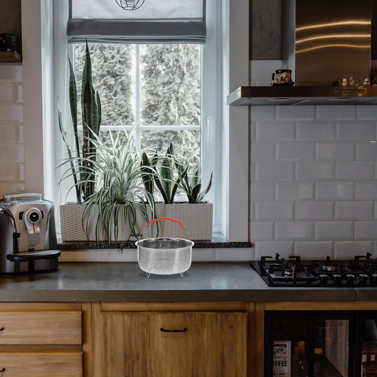 

Stainless Steel Steaming Basket Electric Cooker Round Vegetable Baby Handles Tray Steam Rack Pot Insert Rice Cooker Accessories